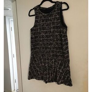 NWOT~Black Multi Print Casual Skater Dress